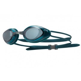 TYR Black Hawk Racing Swim Goggle Smoke Teal