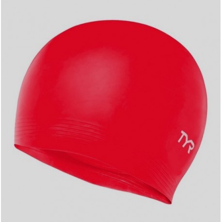 Bonnet de Natation en Latex TYR Rouge