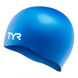 SILICONE SWIM CAP Unisex TYR Wrinkle Free Blue