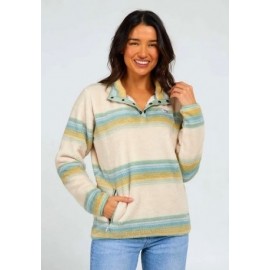 Women's Fleece Sweater SALTY CREW Calm Seas Sage Blue Steel