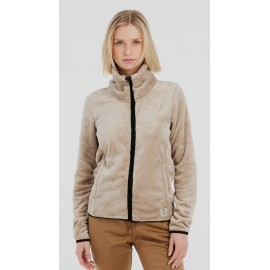 PROTEST Prtvance Bamboobeige Women's Full Zip Velour Fleece