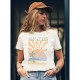 Tee Shirt Femme OCEAN PARK Sun Club Ivoire