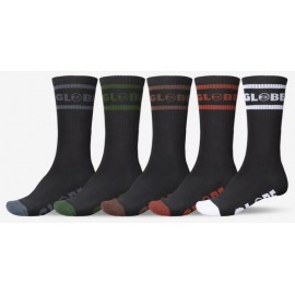 Pack de 5 Chaussettes Globe Tilt Hi Crew Assortis