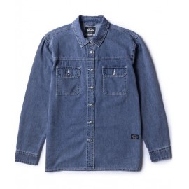 Men's Denim Shirt VISSLA Creators Denim Worksh Dark Denim