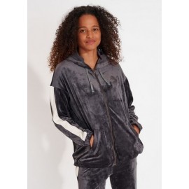 BANANA MOON Myster Joylake Anthracite Velour Sweatshirt