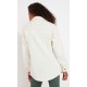 Women's Long Fleece Overshirt BANANA MOON Mael snowbowl Ecru