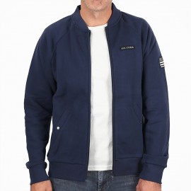 Sweatshirt Stered Bomber BZH Zippé Marine