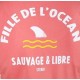 Tee Shirt Femme STERED Fille De L'océan Rose Terracota