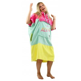 Poncho All-In V Beach Crew 80IES Pink