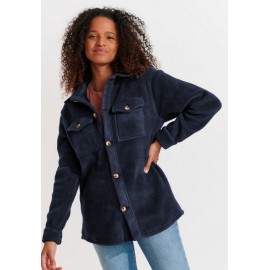 Women's Long Fleece Overshirt BANANA MOON Mael snowbowl Navy