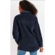 Women's Long Fleece Overshirt BANANA MOON Mael snowbowl Navy