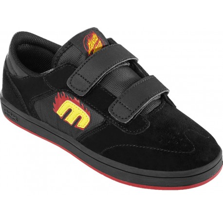 Chaussures Etnies Windrow X Santa Cruz Little Kids Black Red Black