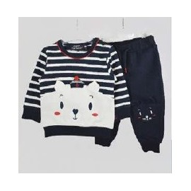 2-piece set Baby Papylou Loctudy Navy Ecru