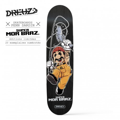 Dreuz Super Mor Braz 8.25" Black Skateboard Deck