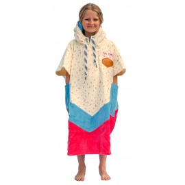 Poncho All-In Kid Hangten Print Raspery Powder