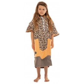 Poncho All-In Kid Leopard Beige