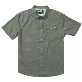 Men's Salty Crew Helmsman Tech Olive Shirt