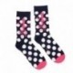 Chaussettes A l'Aise Breizh H16-17 Gros Pois Fushia